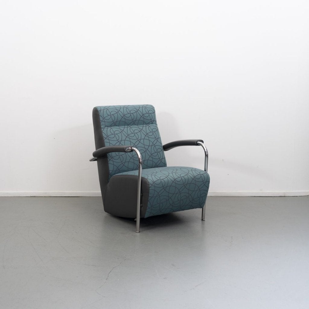 Leolux Scylla Hoog Fauteuil Turquoise Stof, Niet ingevuld, Nieuw, Niet ingevuld, Niet ingevuld