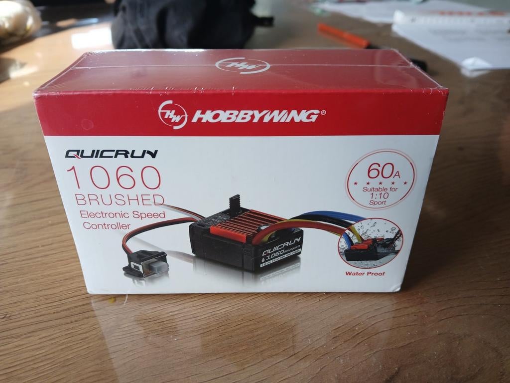 Hobbywing Quicrun 1060 Brushed ESC met Tamiya stekker, Elektro, Nieuw, Ophalen of Verzenden, Schaal 1:10