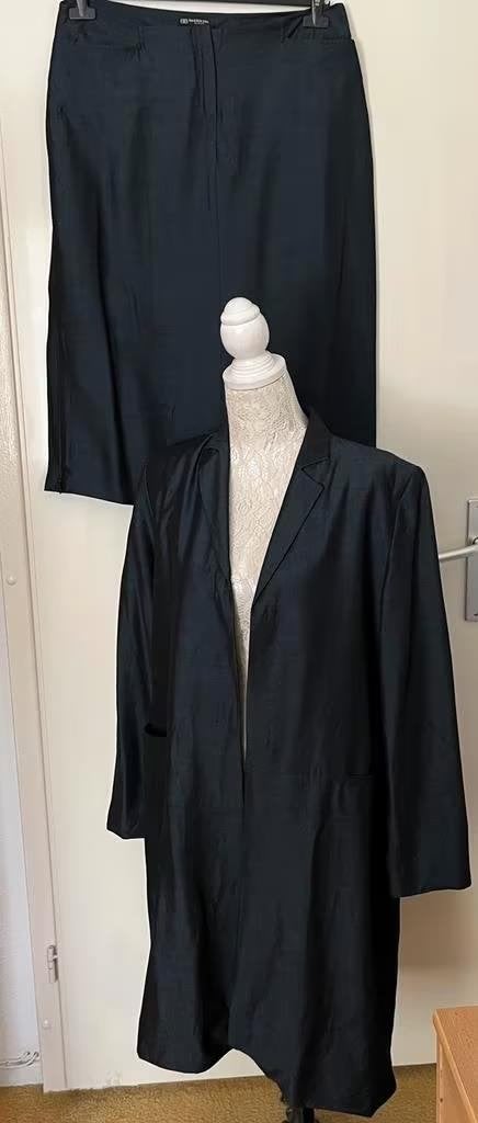 Bandolera jasje met rok maat 44/46[dmv], Kostuum of Pak, Blauw, Maat 42/44 (L), Ophalen of Verzenden