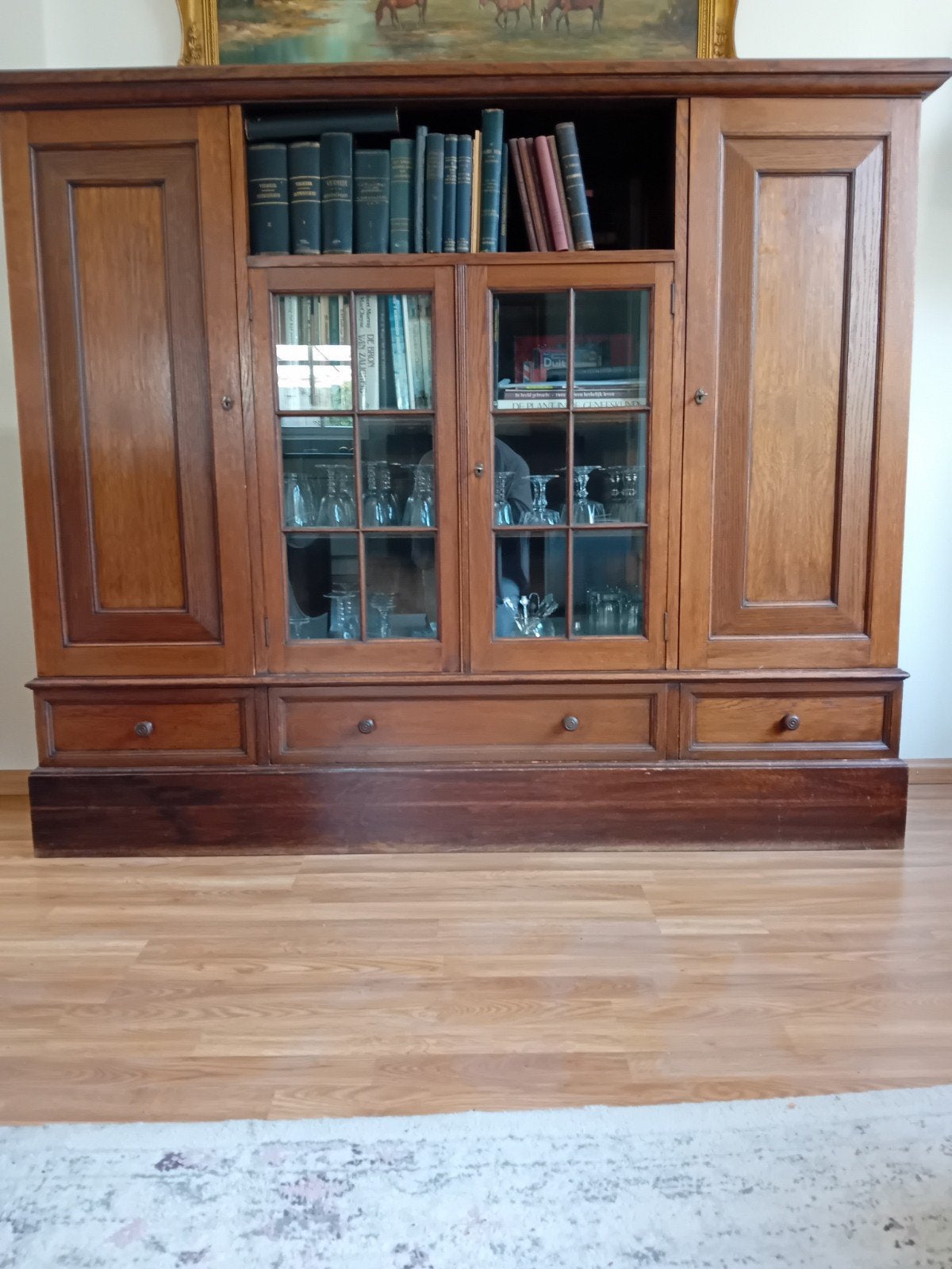 antieke eikenhouten kast, Ophalen