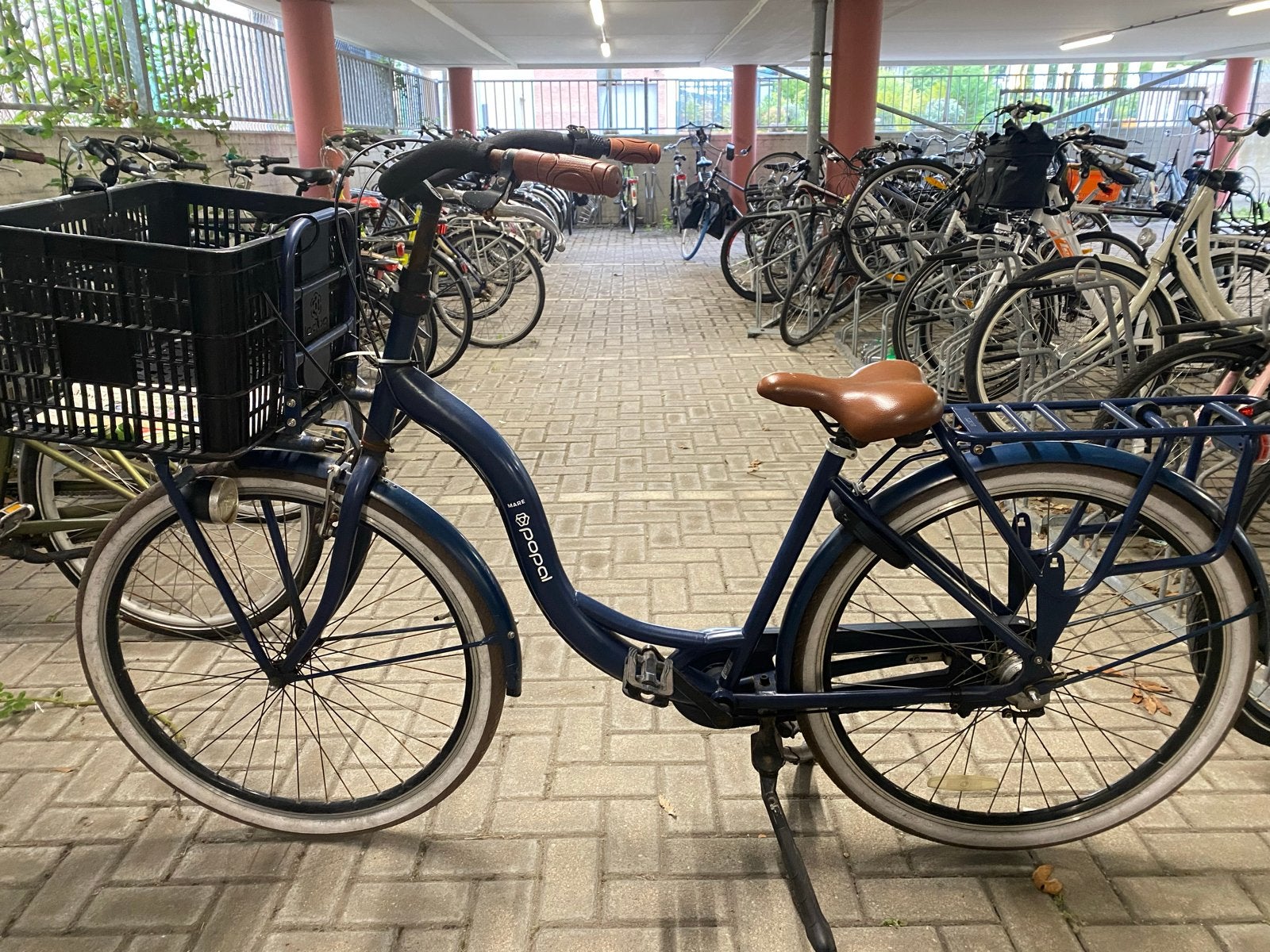 Popal Daily Dutch Basic Damesfiets - Donkerblauw, Fietsen en Brommers, Fietsen | Dames | Damesfietsen, Terugtraprem, Ophalen, Overige merken