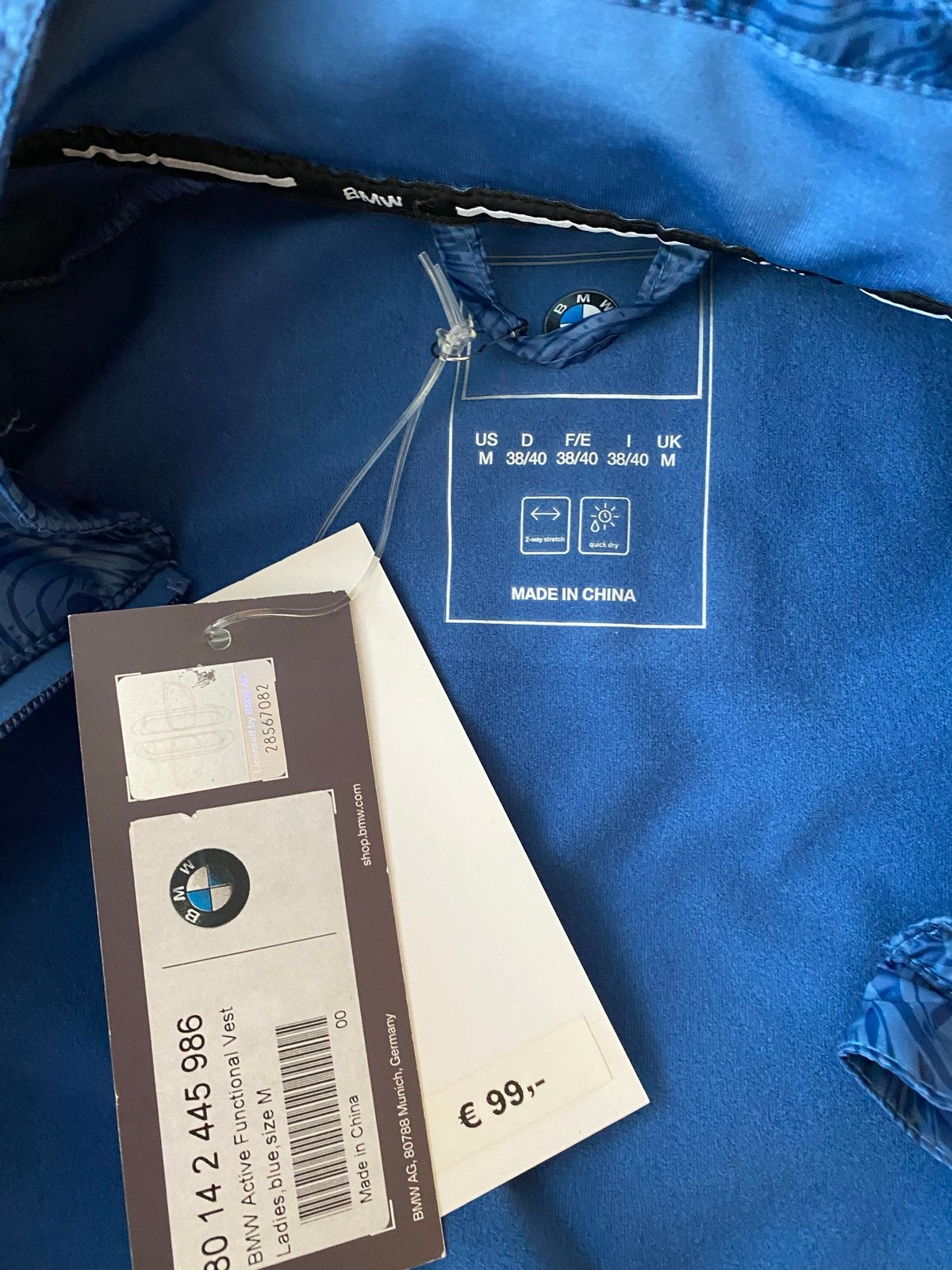 BMW Bodywarmer Dames Maat 38/40, Ophalen of Verzenden, Nieuw, Maat 38/40 (M), Blauw