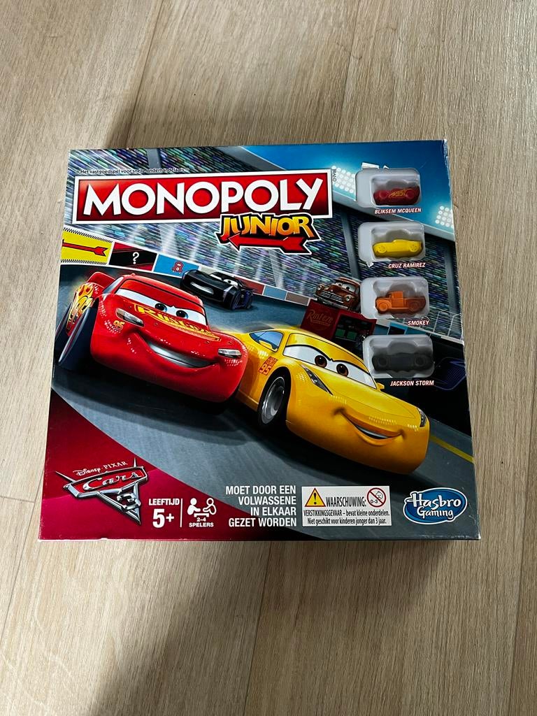Monopoly Junior Cars, Hobby en Vrije tijd, Gezelschapsspellen | Bordspellen, Drie of vier spelers, Ophalen, Gebruikt