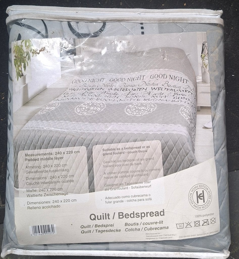 Bedsprei, Ophalen, Eenpersoons, Wit, Nieuw