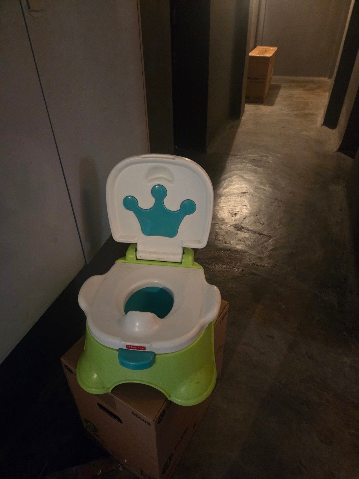 Fisher-Price Potje met Kroon - Groen/Wit met geluid, Ophalen, Gebruikt