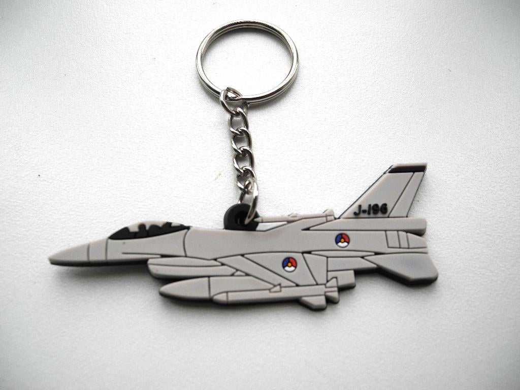 Defensie Luchtmacht PVC 3D sleutelhanger F16A, Ophalen of Verzenden, Nieuw, Overige typen