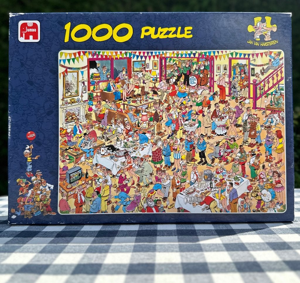 Jan van Haasteren, fijne verjaardag – 1000 stukjes, Ophalen, 500 t/m 1500 stukjes, Zo goed als nieuw, Legpuzzel