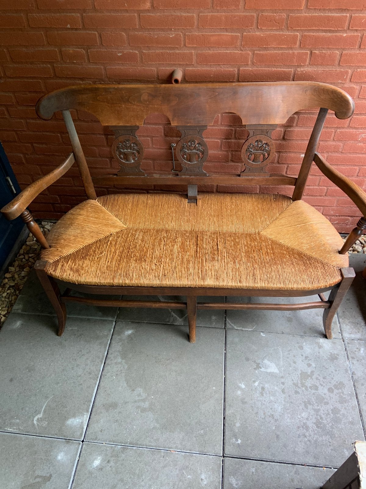 Leuk eiken houten bankje te koop, Ophalen