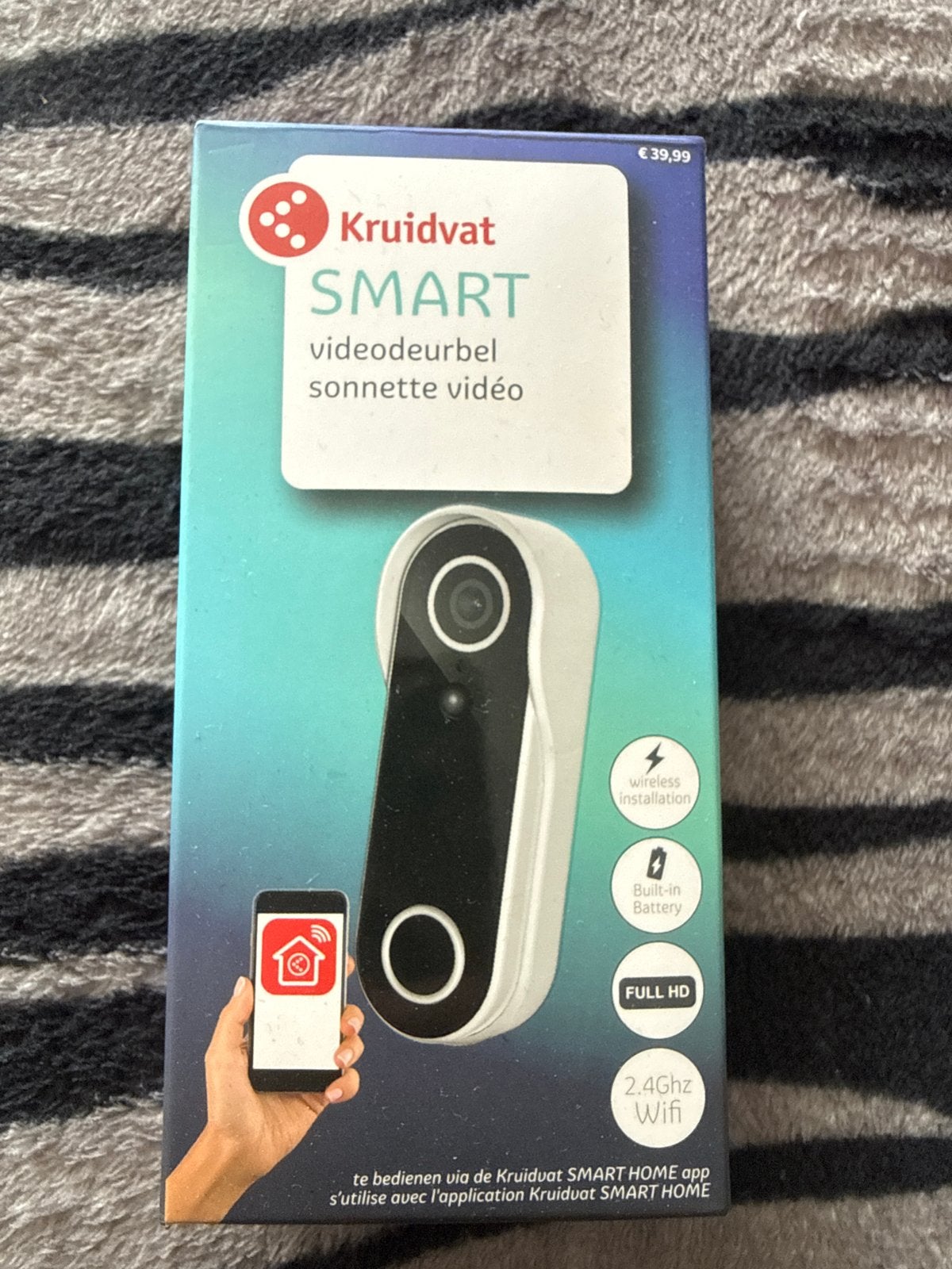 Kruidvat Smart Videodeurbel - Draadloos en Full HD, Ophalen of Verzenden, Bewegingsdetectiesensor, Nieuw, Draadloos