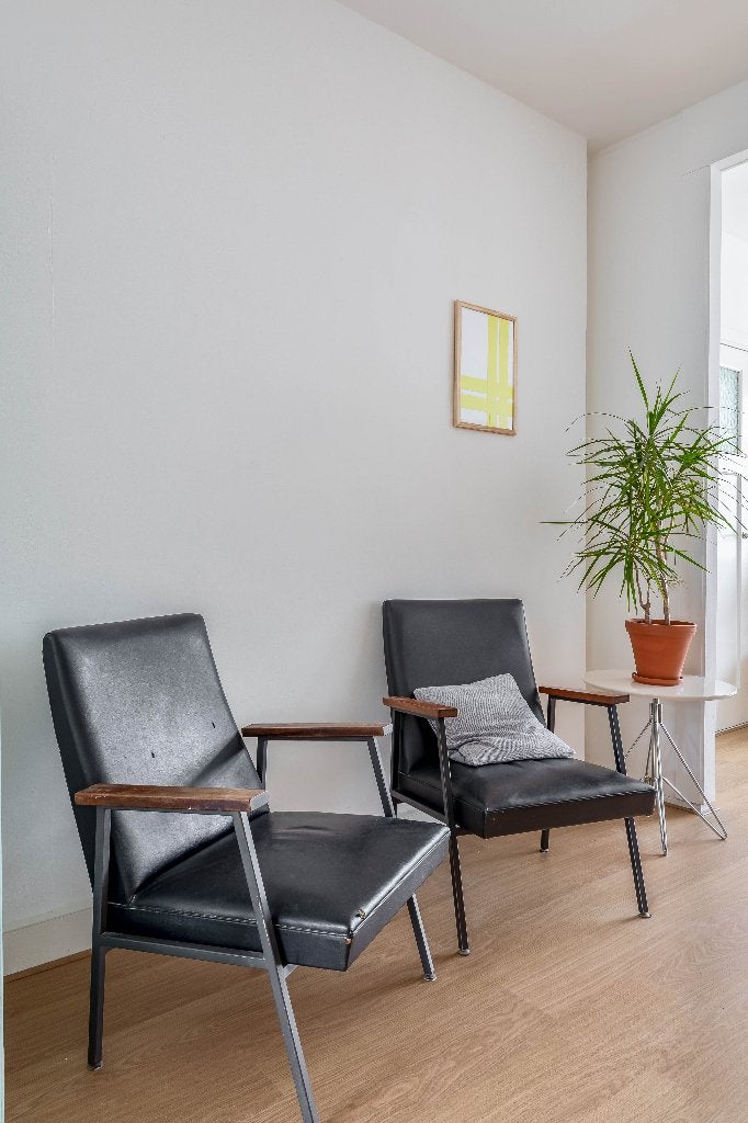 Vintage design fauteuils stoelen, Ophalen, Gebruikt, Bauhaus, Hout