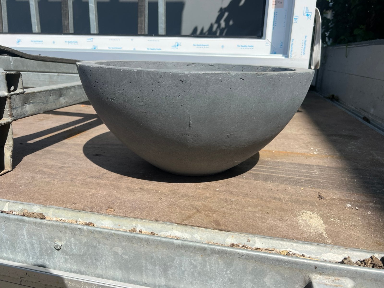 Mooie betonlook tuinschaal/pot, Ophalen, Minder dan 30 cm, Minder dan 60 cm, Rond