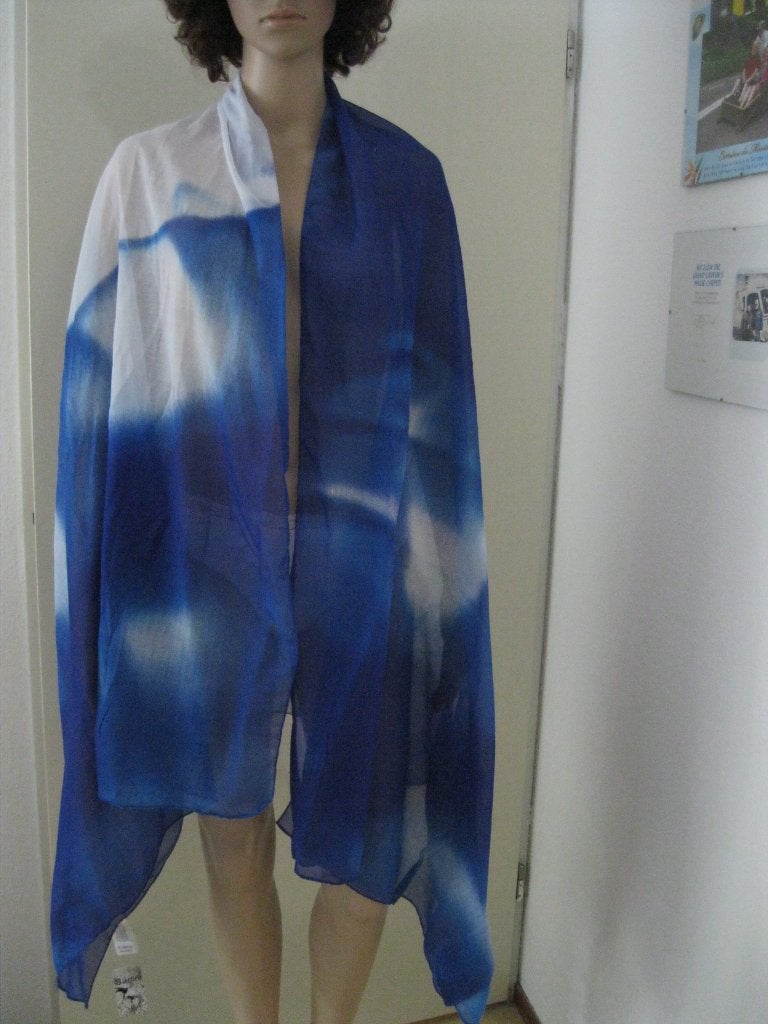 1 turquoise sjaal - omslagdoek, 100X200 cm., Sarlini, Maat 46/48 (XL) of groter, Nieuw, Ophalen of Verzenden