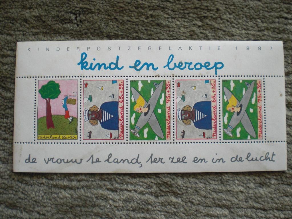Velletje Kinderpostzegels 1987 Postfris, Postzegels en Munten, Postzegels | Nederland, Ophalen of Verzenden, Na 1940, Postfris