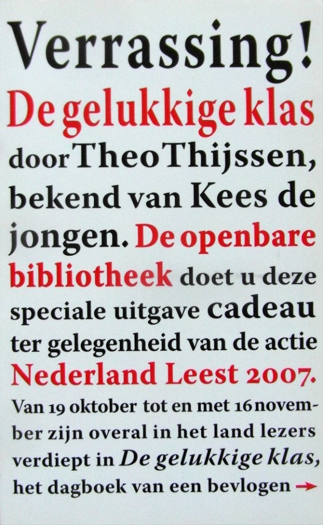 [Thijssen, Theo] - De gelukkige klas, Ophalen of Verzenden, Alpha, Zo goed als nieuw, HBO