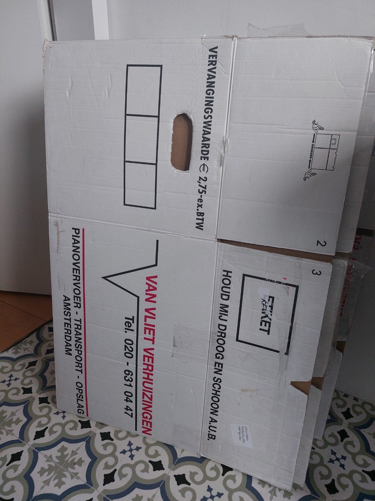 Gratis verhuisdozen van Vliet, Ophalen, 50 tot 75 cm, Minder dan 40 cm, 35 tot 50 cm