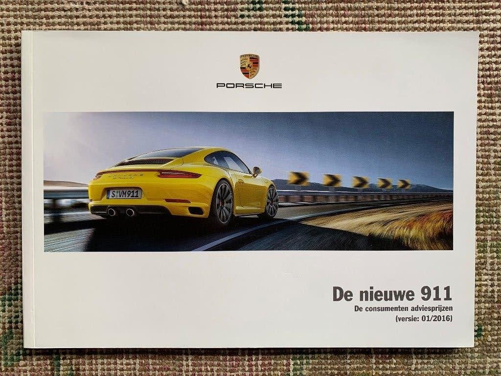 Nederlandse prijslijst Porsche 911 991 2016 nieuw, Porsche, Nieuw, Ophalen of Verzenden, Porsche