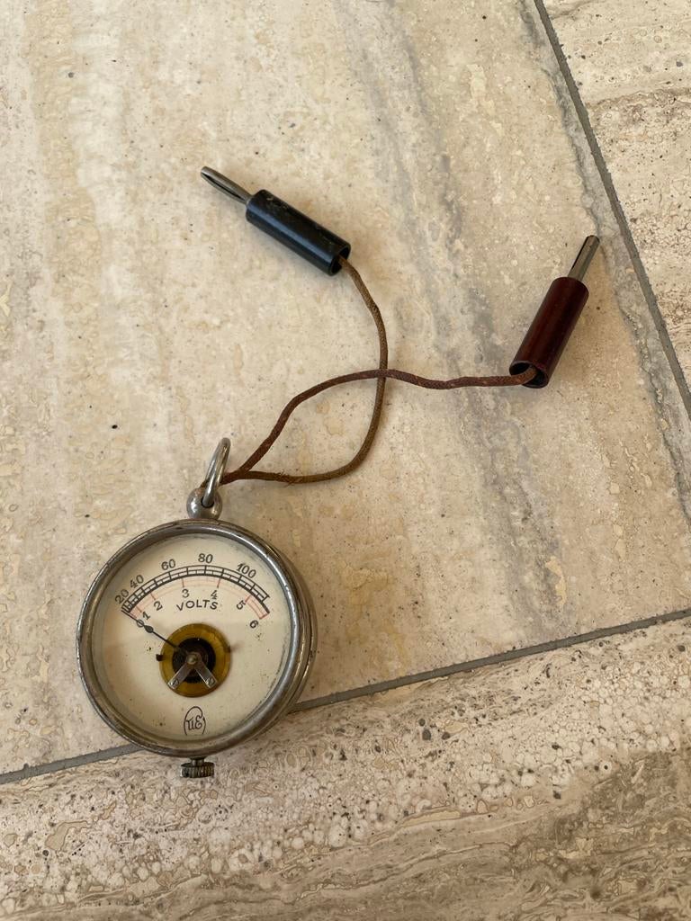 Vintage Voltmeter - Antieke Spanningsmeter, Ophalen of Verzenden