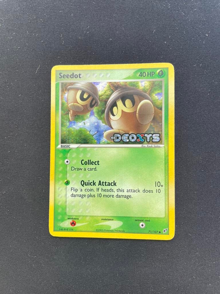 Seedot 71/107 EX Deoxys Stamped Reverse Holo kaart, Ophalen of Verzenden, Zo goed als nieuw