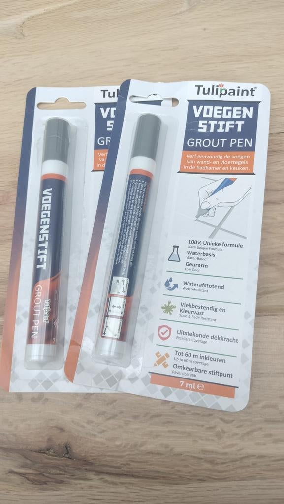 Tulipaint Voegenstift Antraciet - Grout Pen, Ophalen, Nieuw, Overige materialen, Overige typen