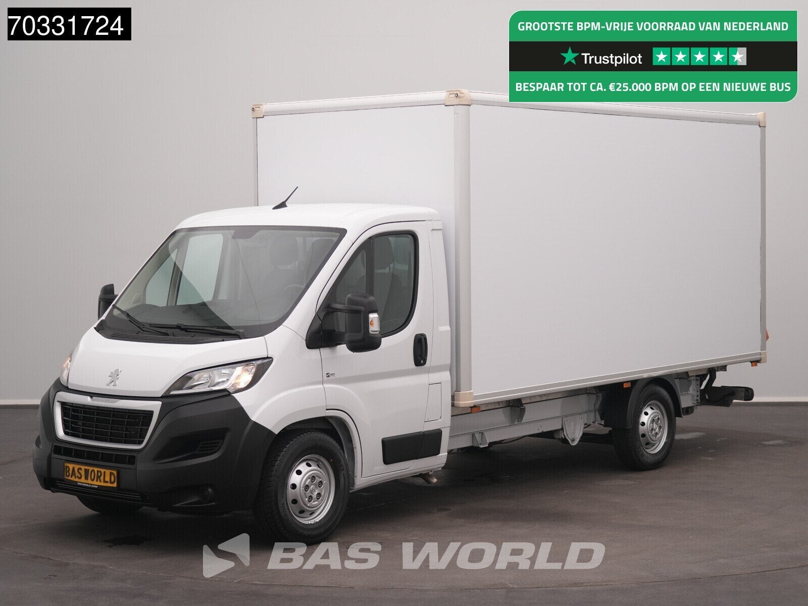 Peugeot Boxer 165PK Laadklep Bakwagen Airco Cruise Camera St, Start-stop-systeem, Stof, Gebruikt, Euro 6