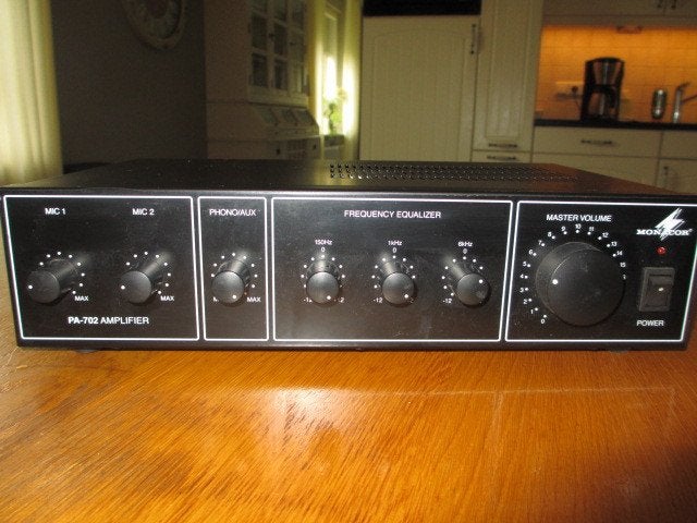Monacor PA-702 mono PA-mengversterker 35 W RMS, Ophalen of Verzenden, Gebruikt, Minder dan 60 watt, Overige merken