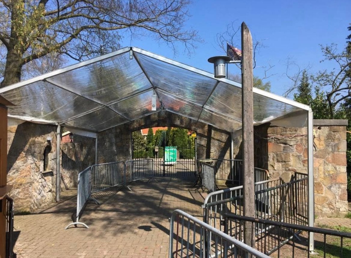Aluhal tent Transparant 5M of 6M breed, Tuin en Terras, Partytenten, 2 meter of meer, 8 meter of meer, 4 tot 6 meter, Ophalen of Verzenden