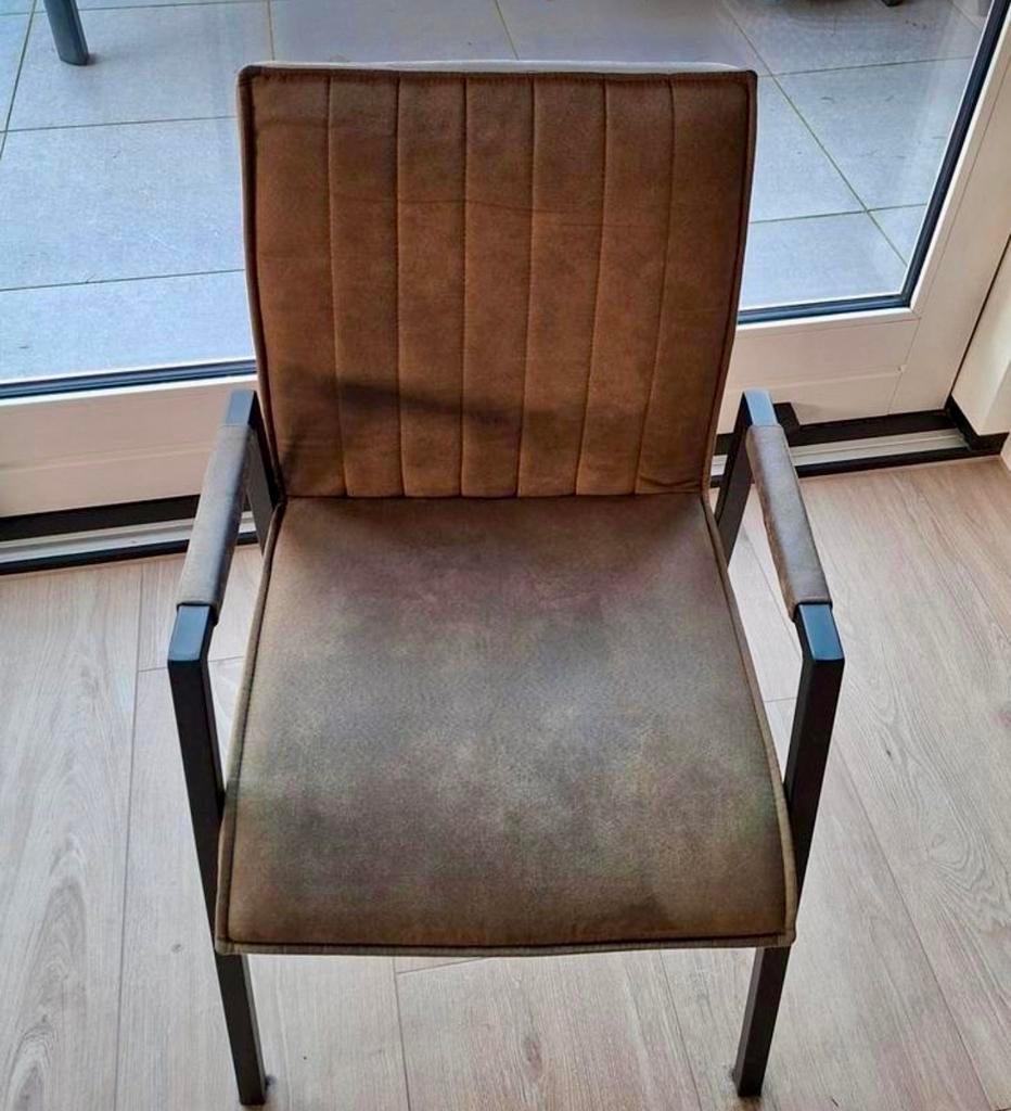 Comfortabele eetkamerstoel met armleuningen bommel, Ophalen, Gebruikt, Twee, Stof