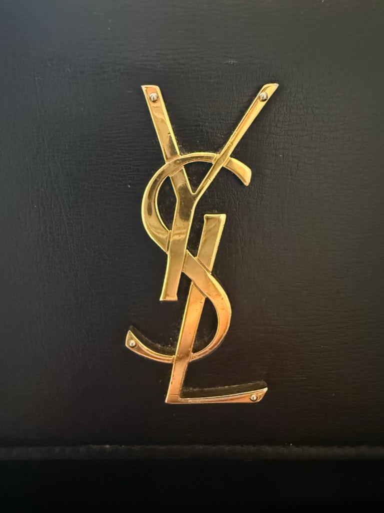 Saint Laurent sunset medium Bag Zwart Goud, Ophalen of Verzenden, Gebruikt, Zwart, Schoudertasje