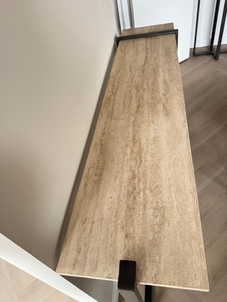 Console tafel travertinlook | Sidetable | Design | Outlet, Ophalen, 3194DD, Overige materialen, Selyn Interior