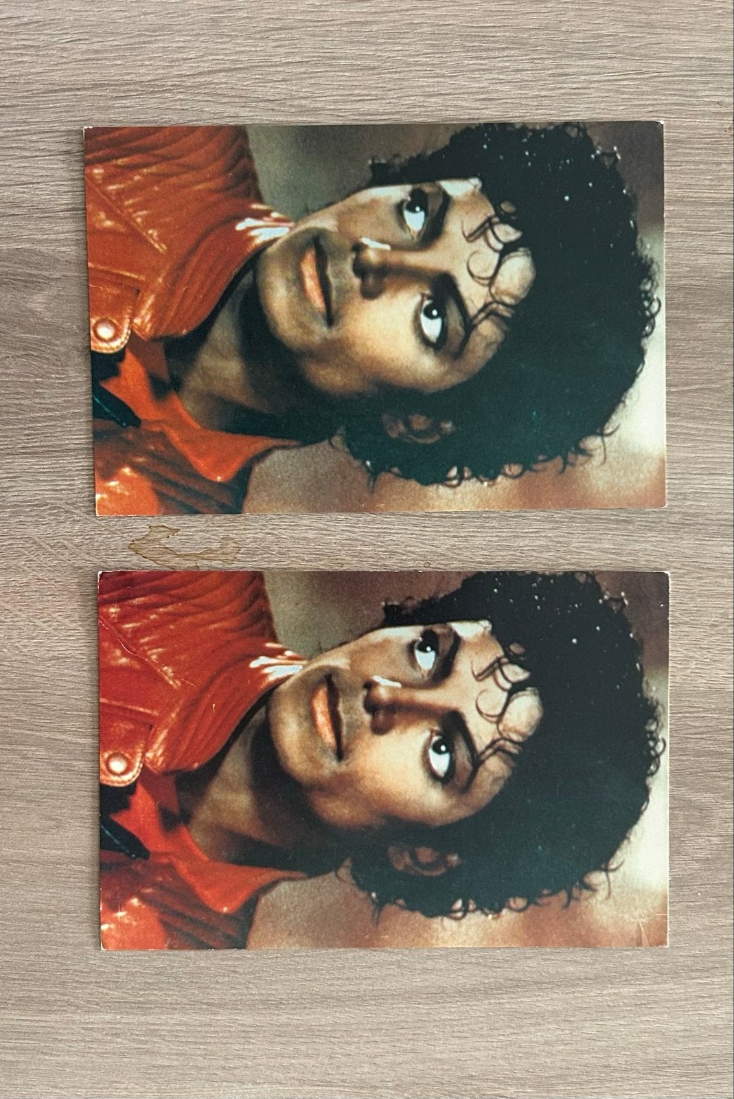 Michael Jackson Postkaarten jaren 80 - Thriller (2 stuks), Ophalen of Verzenden, 1980 tot heden, Ongelopen, Sterren en Beroemdheden