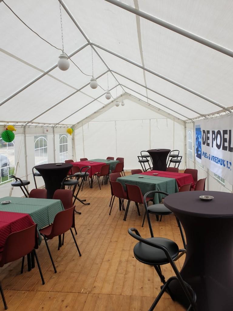 partytent vloer van hout 10 x 5, Tuin en Terras, Partytenten, Ophalen, Gebruikt, Partytent, 8 meter of meer