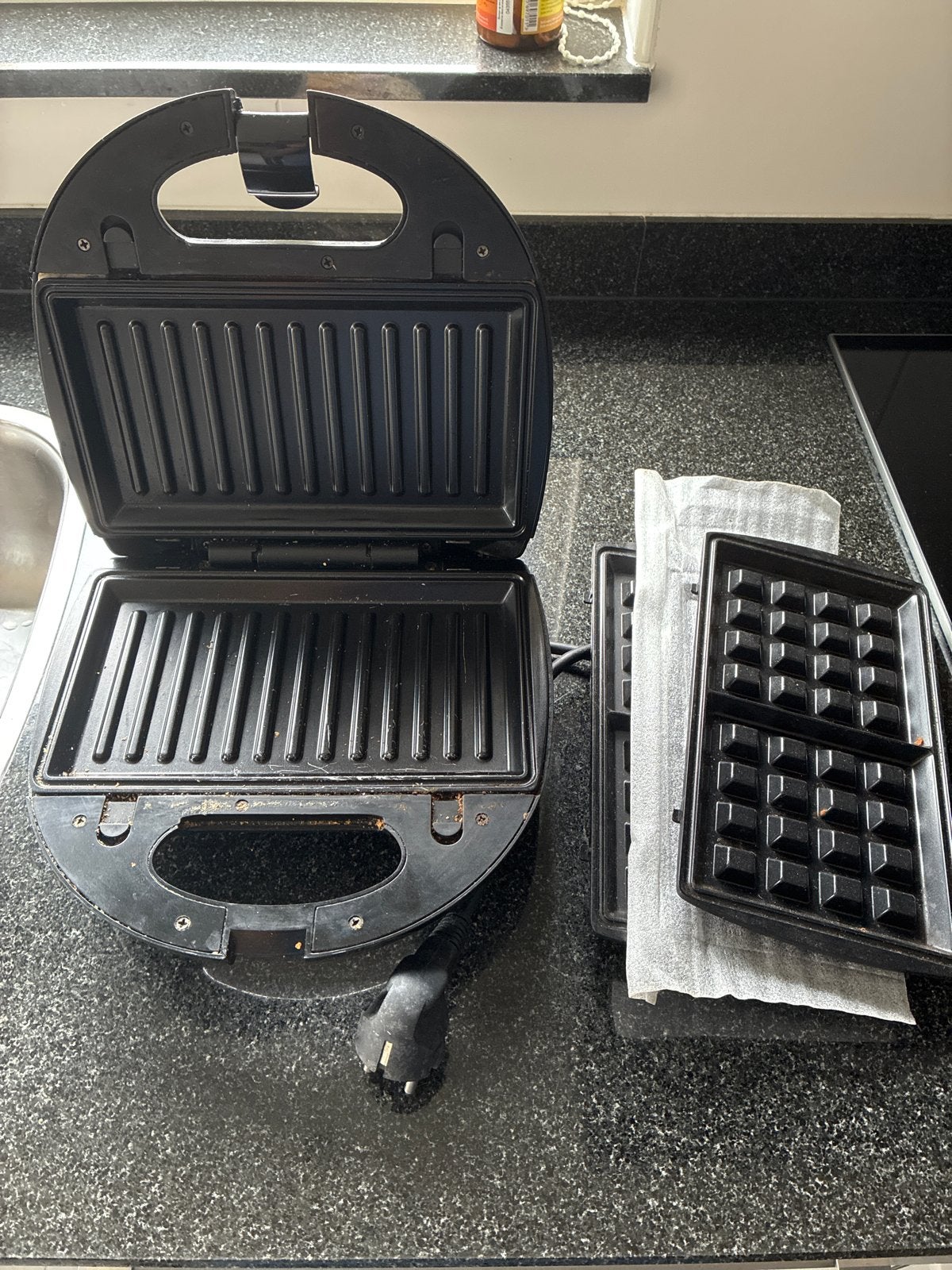 Silvercrest Tosti- en Wafelijzer 2-in-1, Ophalen, Uitneembare platen, Gebruikt