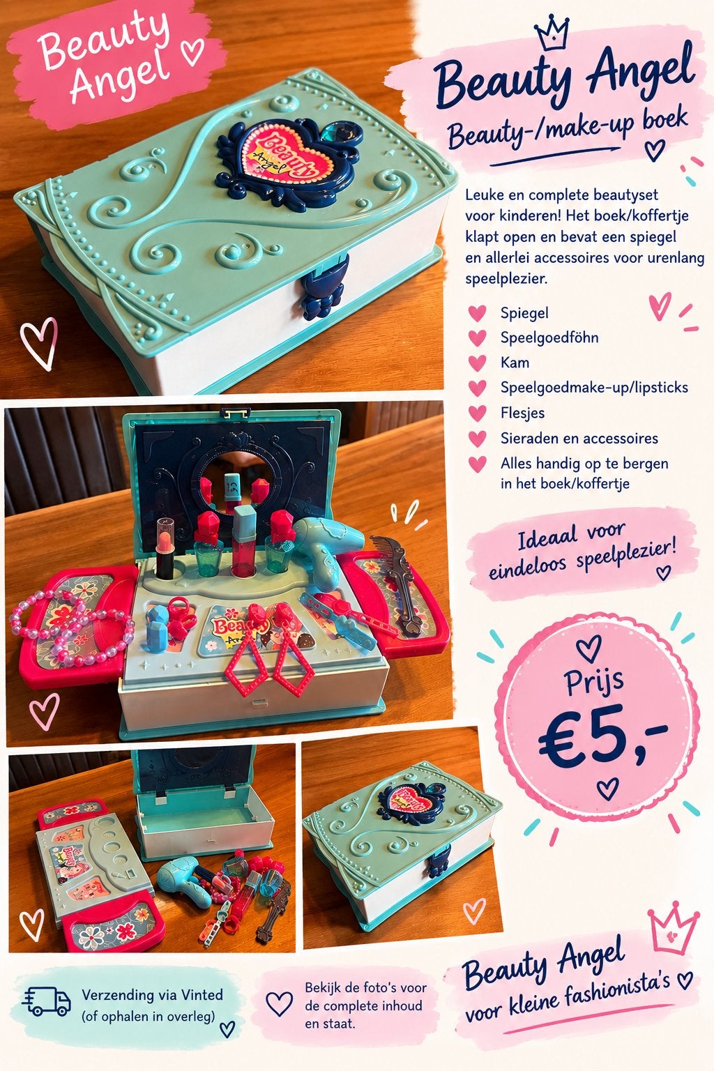 Sinterklaascadeautje, beautycase, speelgoed, Ophalen of Verzenden, Zo goed als nieuw, Jongen of Meisje
