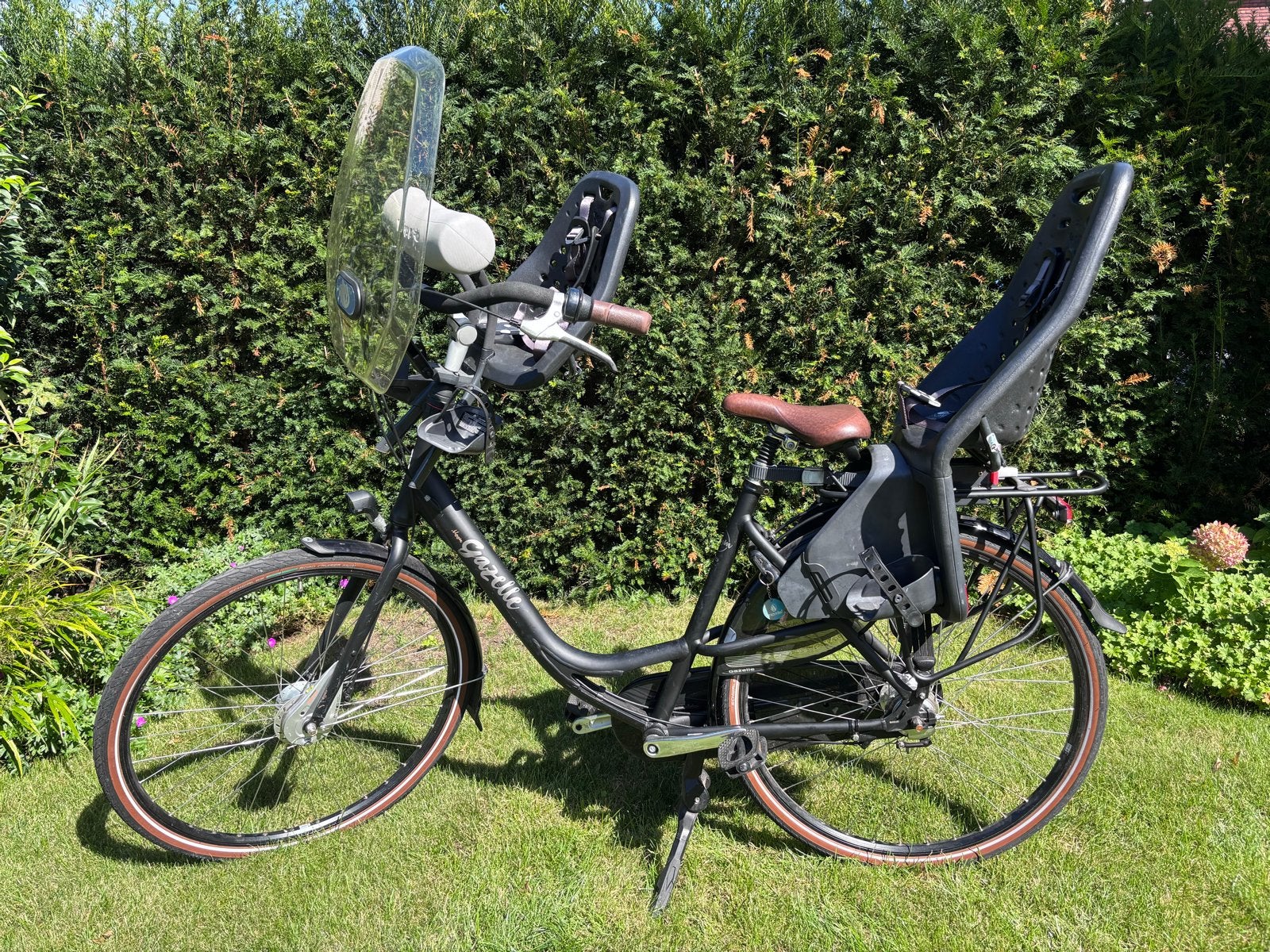 Gazelle Bloom C7 2020 - Damesfiets 53cm Zwart/Bruin, Ophalen, Gebruikt, Velgrem, Versnellingen
