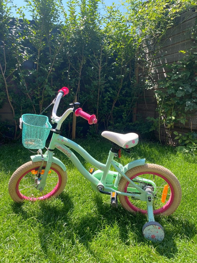 Meisjesfiets, Fietsen en Brommers, Fietsen | Kinderfietsjes, Ophalen, Zijwieltjes, Gebruikt, Minder dan 16 inch