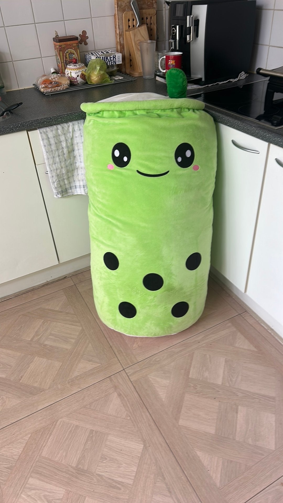 Bubble Tea knuffel XXXL 100x50 cm, Ophalen, Zo goed als nieuw, Overige typen