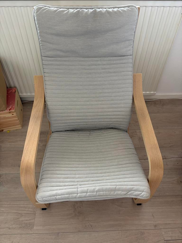 IKEA Poäng stoel - Zo goed als nieuw, Huis en Inrichting, Fauteuils, Ophalen, 75 tot 100 cm, Zo goed als nieuw, 50 tot 75 cm
