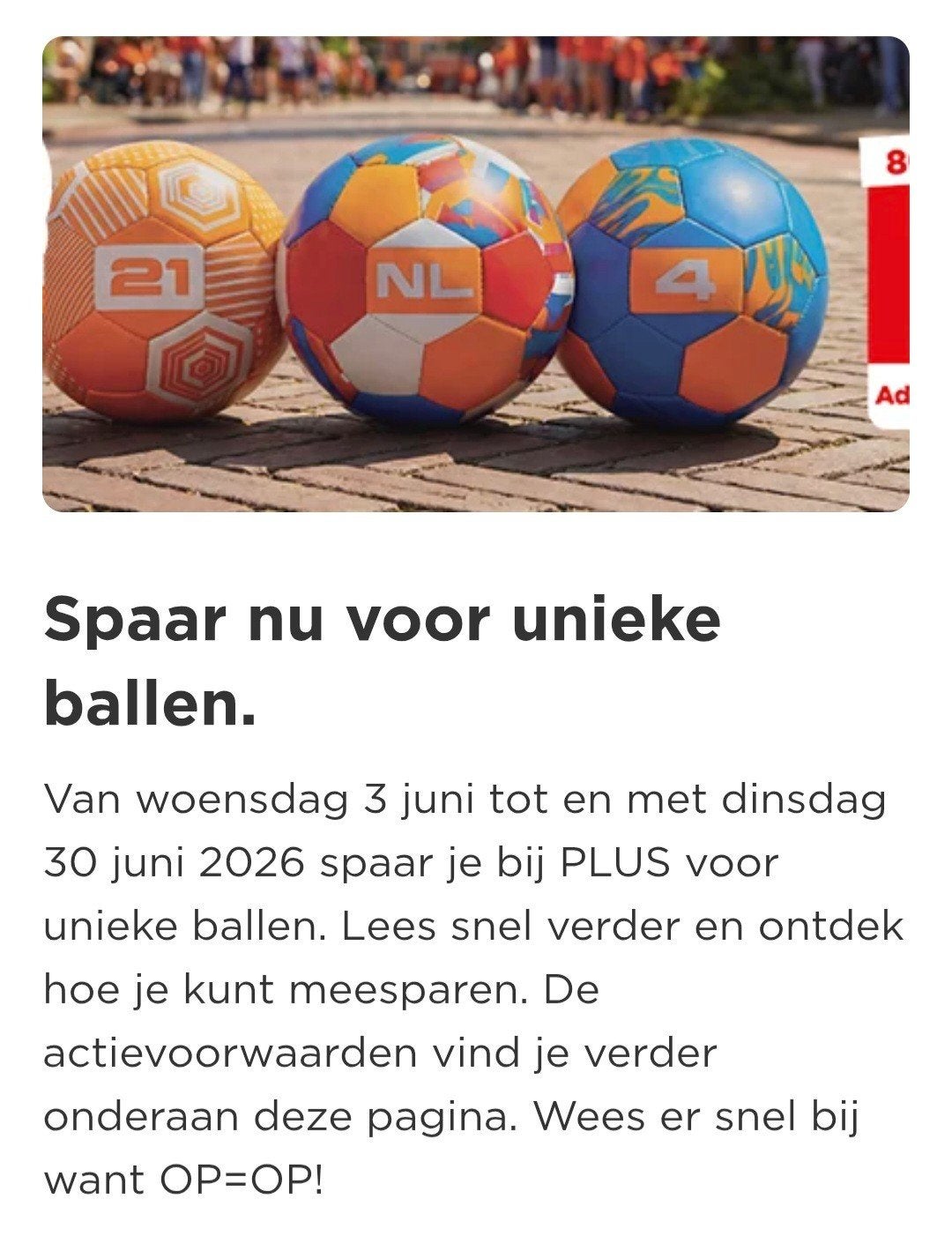 Volle spaarkaart plus voetballen digitaal, Verzamelen, Supermarktacties, Plus, Ophalen of Verzenden