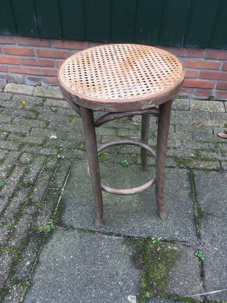 hout thonet kruk barkruk rotan, Ophalen