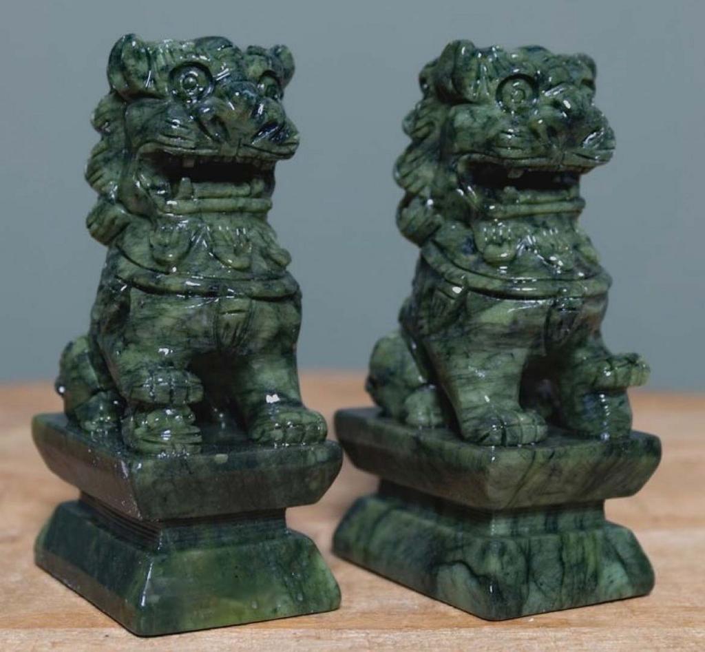 Set van 2 Fudog Leeuwen (Guardian Lions) van Xian Jade, Ophalen of Verzenden
