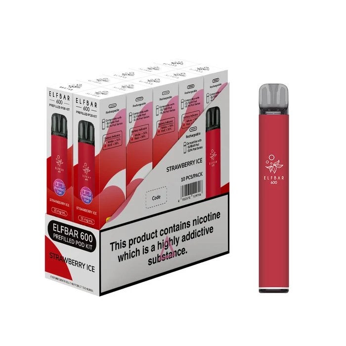 Vape Elfbar 600 puffs doos met 10 stuks vapes, Ophalen, Nieuw, Overige kleuren, Handen en Nagels