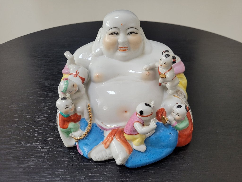 Buddha beeld met kinderen, Ophalen of Verzenden, Zo goed als nieuw, Religie