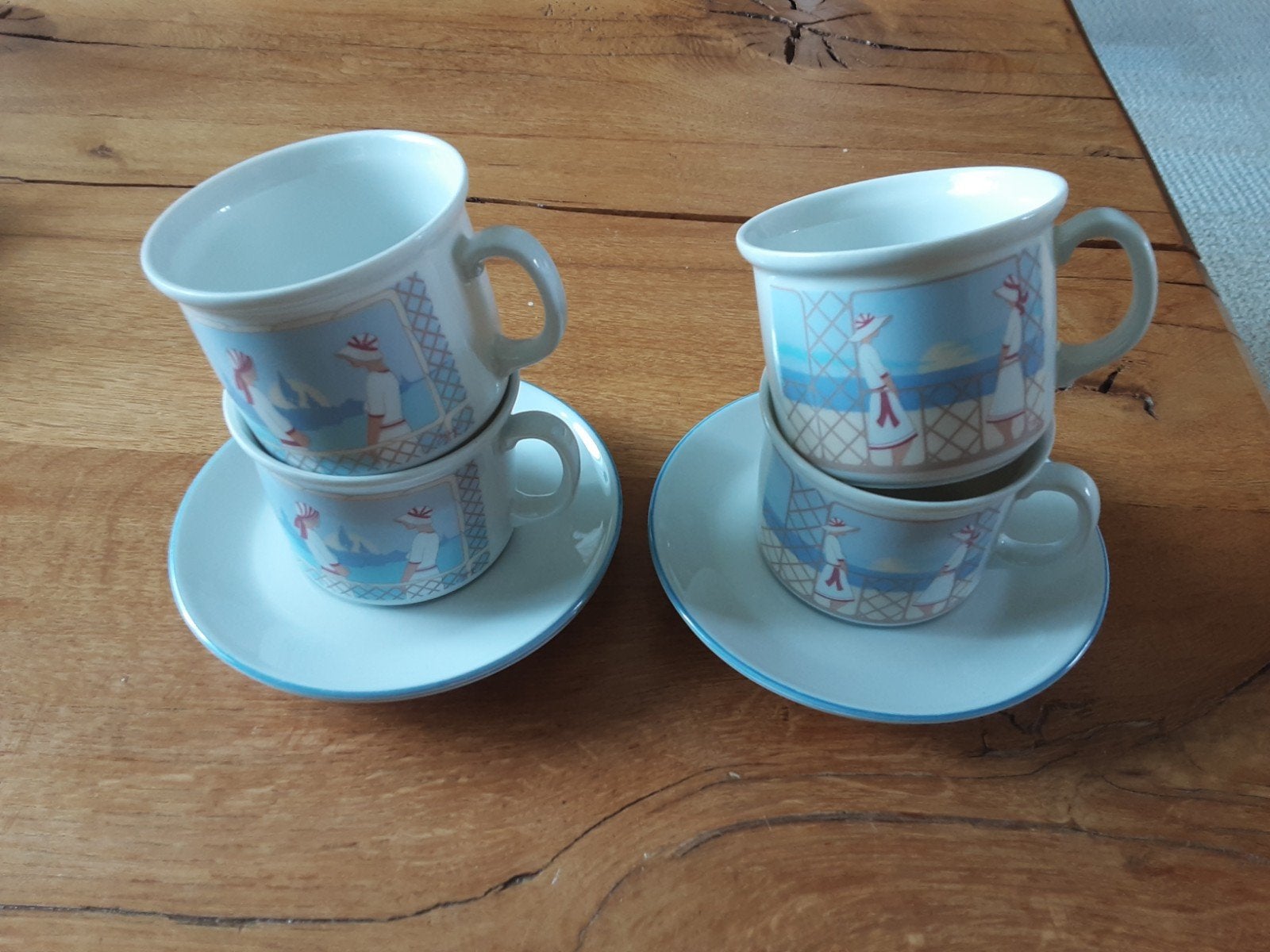 Vintage Kronester Bavaria kop en schotel set (4 stuks), Huis en Inrichting, Keuken | Servies, Ophalen