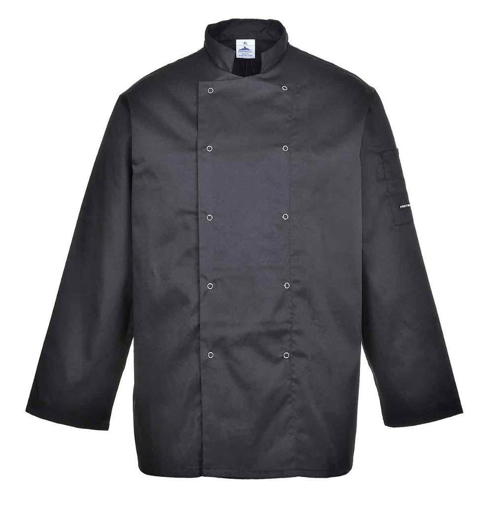 Portwest Suffolk Stud Jacket - Professionele koksjas L, Overige merken, Zwart, Nieuw, Ophalen of Verzenden