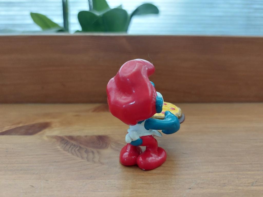 Grote smurf pizzabakker pizza 20180 De Smurfen, Verzamelen, Smurfen, Ophalen of Verzenden