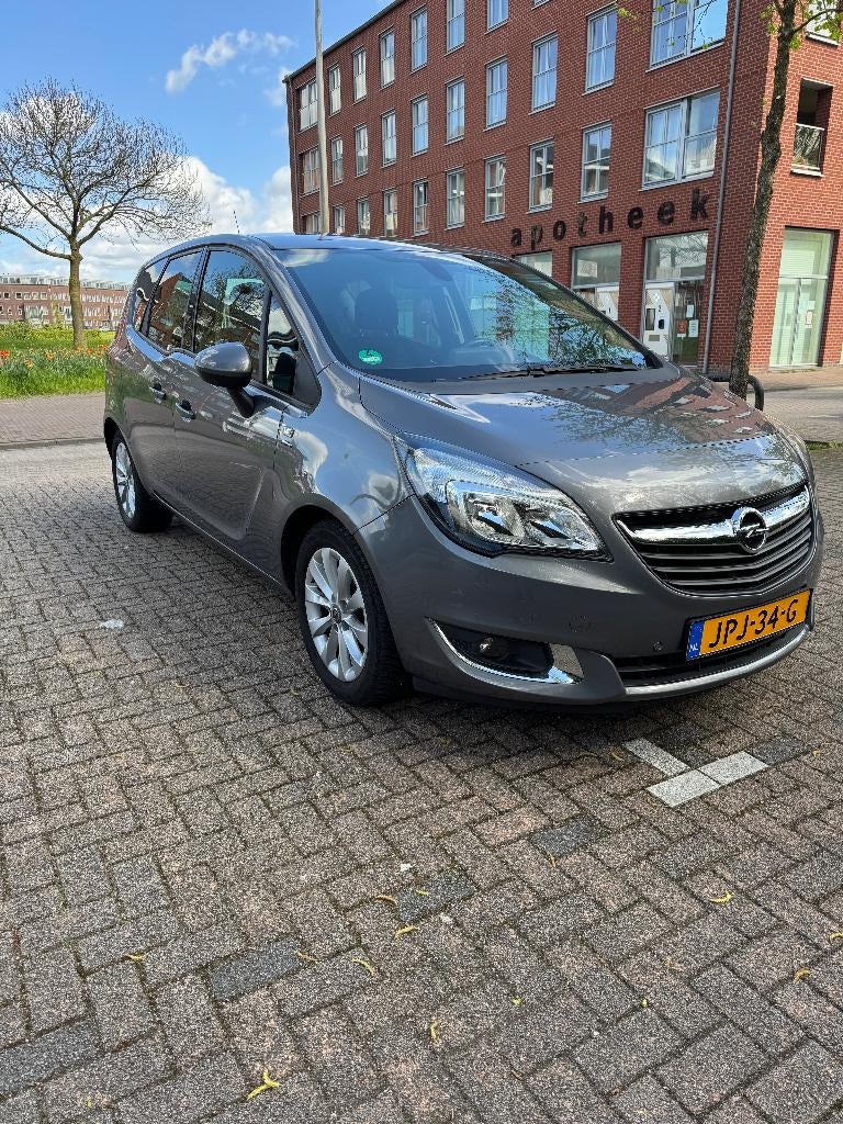 Opel Meriva 1.4 Turbo Ecotec 103KW AUT 2017 Grijs, Auto's, Opel, Stof, USB, Zwart, 4 cilinders