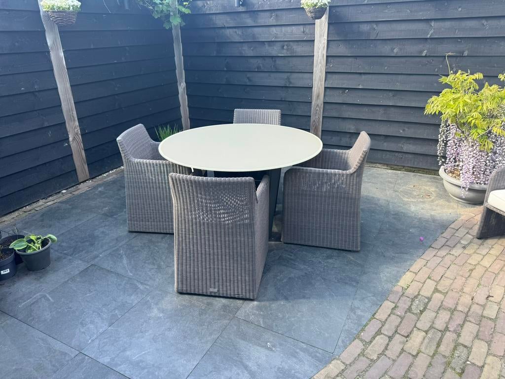 Manutti Swing Tuinset Loungeset, Tuin en Terras, Tuinsets en Loungesets, Ophalen, Zo goed als nieuw, Wicker, Stoel
