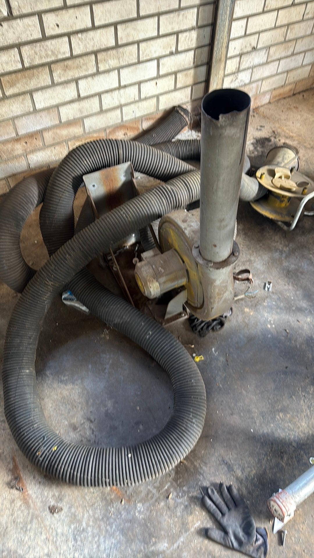 Uitlaatgas afzuiging met slang 10m, Doe-het-zelf en Verbouw, Ventilatie en Afzuiging, Ophalen, Gebruikt, Afzuiger