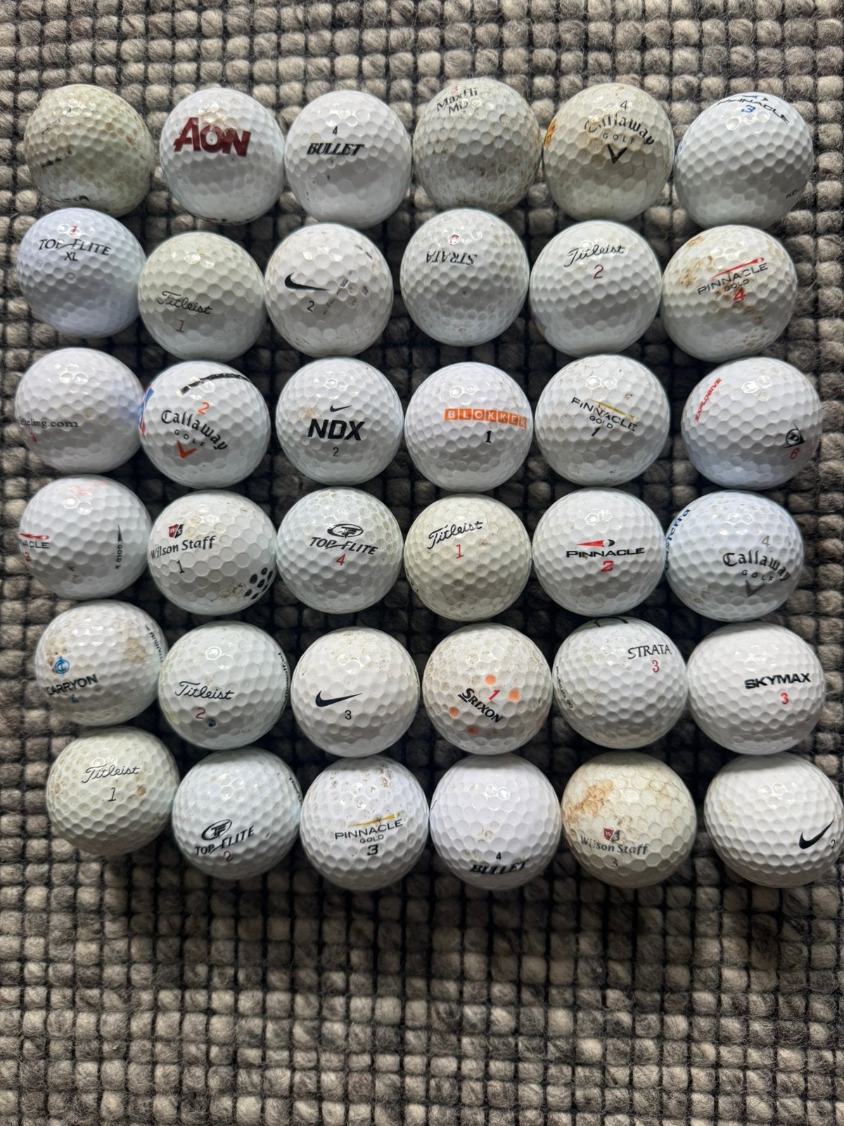 36 golfballen, Ophalen of Verzenden, Gebruikt, Bal(len)