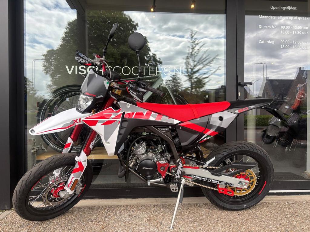 Fantic XM 50 Competition –  Wit / Rood | NIEUW | Euro, FANTIC, 6 versnellingen, Maximaal 45 km/u, Onbekend